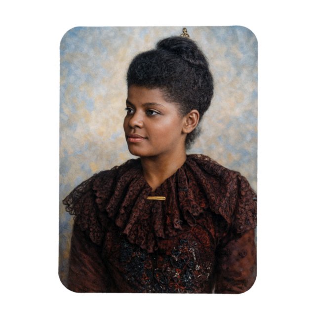 Ida B Wells Painting in Color Magnet (Vertikal)