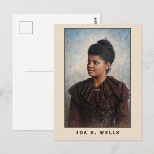 Ida B Wells Porträtmalerei Postkarte