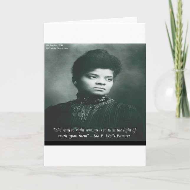 Ida B Wells & Truth Quote Karte (Vorderseite)