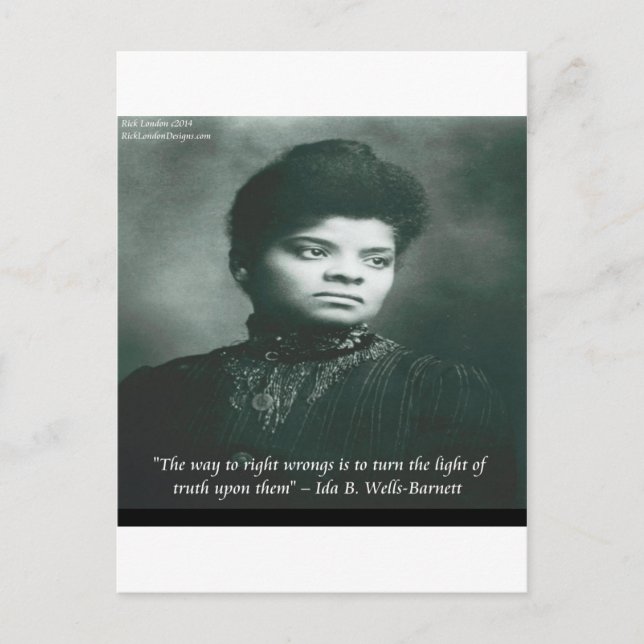 Ida B Wells & Truth Quote Postkarte (Vorderseite)