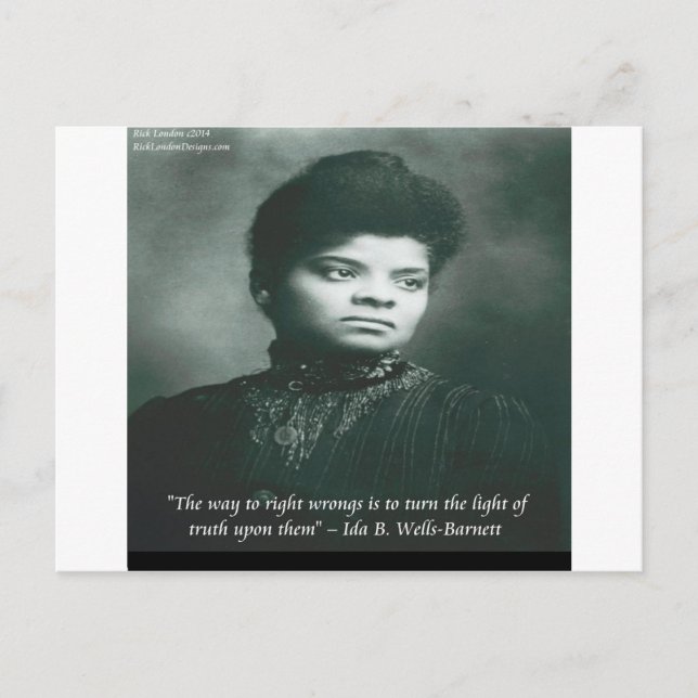 Ida B Wells & Truth Quote Postkarte (Vorderseite)