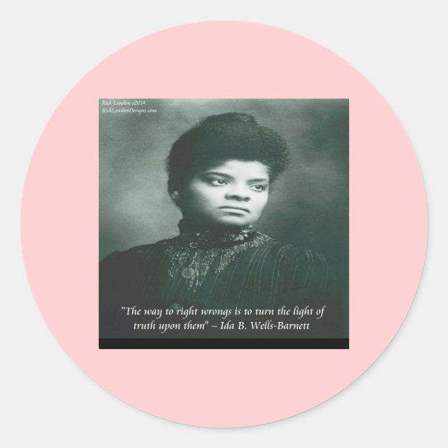 Ida B Wells & Truth Quote Runder Aufkleber (Vorderseite)