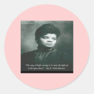 Ida B Wells & Truth Quote Runder Aufkleber