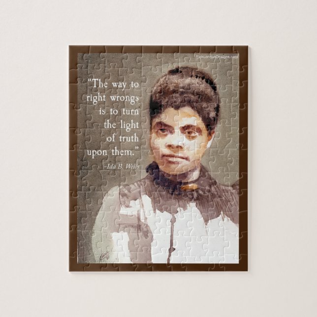 Ida B Wells und Zitat "Wahrheit" Puzzle (Vertikal)