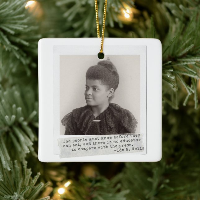 Ida B. Wells Zitat - Große schwarze Frauen in der  Keramikornament (Baum)