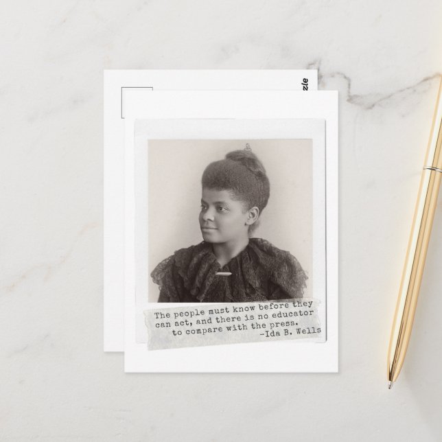 Ida B. Wells Zitat - Große schwarze Frauen in der  Postkarte (Vorderseite/Rückseite Beispiel)