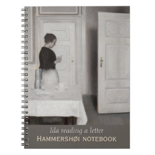 Ida liest einen Brief CC0700 Hammershøi Notebook Notizblock