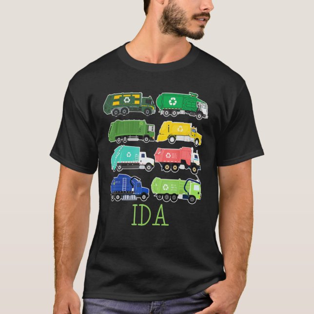 Ida Trash Truck For Kids Collector Ecologist Garba T-Shirt (Vorderseite)