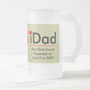 iDad-Best iDad Award - Wechsel zum laufenden Jahr Mattglas Bierglas