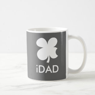 iDad-Tasse mit glücklichem Klee   Apple Parody Kaffeetasse