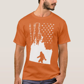 Idaho Amerikanische Flagge Silhouette USA T-Shirt