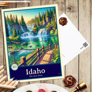 Idaho Anime Style Cel Schattenkarte Postkarte