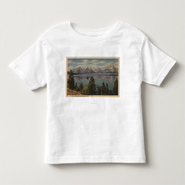 Idaho - Ansicht der Teton Strecke u. des Jackson Kleinkind T-shirt (Vorderseite)