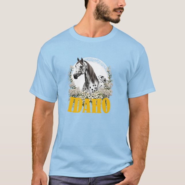 Idaho Appaloosa mit grenzübergreifendem T - Shirt (Vorderseite)