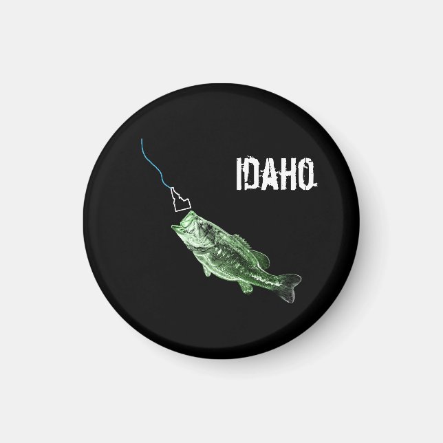 IDAHO BASS - HIER FISCHEREI - STREKENDE IDAHO MAGNET (Vorne)
