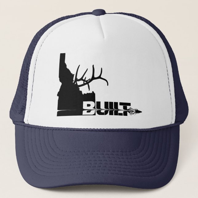 Idaho baut Elk Hunter Truckerkappe (Vorderseite)