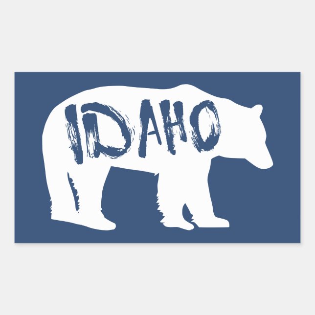 Idaho Bear Rechteckiger Aufkleber (Vorderseite)