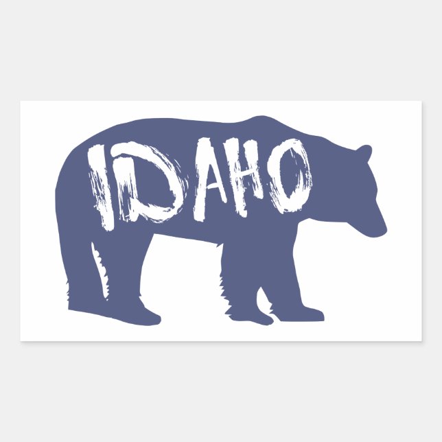 Idaho Bear Rechteckiger Aufkleber (Vorderseite)