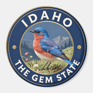 🏔️ Idaho Berg Blaumeisen-Erbe Magnet