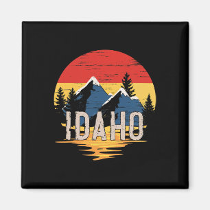 Idaho Bergsonne Idaho Outdoor Retro  Magnet