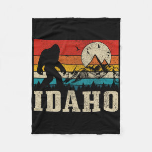 Idaho Bigfoot Vintage Berge Wandern Camping Jagd Fleecedecke