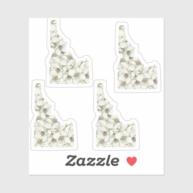 Idaho Blume Aufkleber (Blatt)