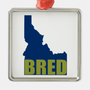 Idaho Bred Silbernes Ornament