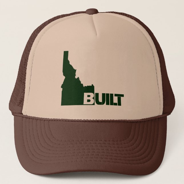 Idaho Built Center (Dark Green) Trucker Hat Truckerkappe (Vorderseite)