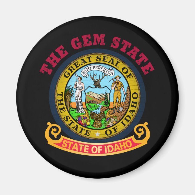 IDAHO CROSSROADS STAAT FLAG MAGNET (Vorne)
