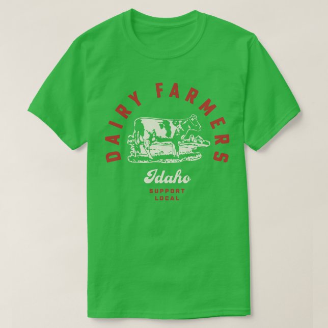 Idaho Dairy Bauern Milchkühe Milchviehbetriebe T-Shirt (Design vorne)