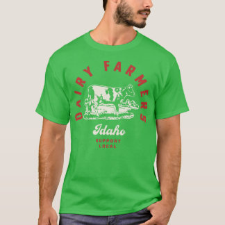 Idaho Dairy Bauern Milchkühe Milchviehbetriebe T-Shirt