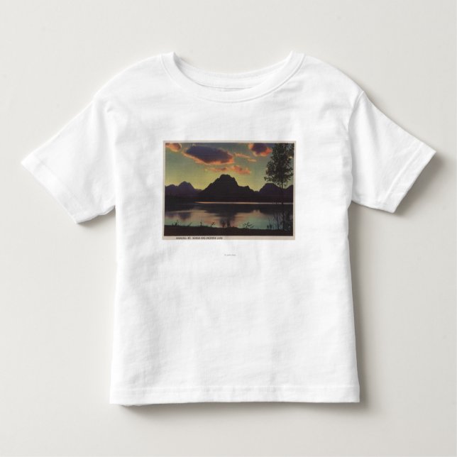 Idaho - Dämmerungs-Ansicht von Mt. Moran u. Kleinkind T-shirt (Vorderseite)