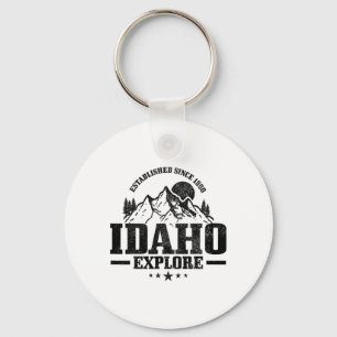 Idaho Est. 1890 Vintage Berge Outdoor USA Souvenir Schlüsselanhänger