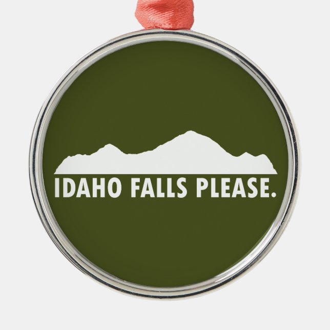 Idaho Falls Bitte Ornament Aus Metall (Vorne)