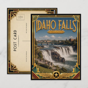 Idaho Falls Idaho Vintage Art Deco Golden Age Postkarte