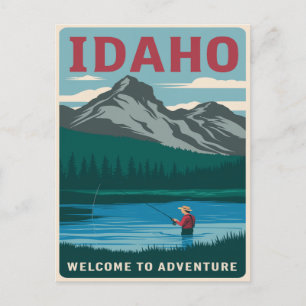 Idaho Fishing Adventure Postkarte