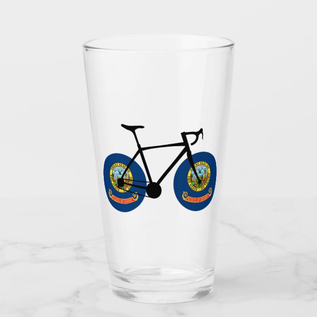 Idaho-Flagge-Radsport Glas (Vorderseite)