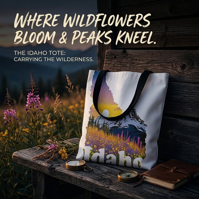Idaho-Form mit Berg und Wildblumen (Von Creator hochgeladen)