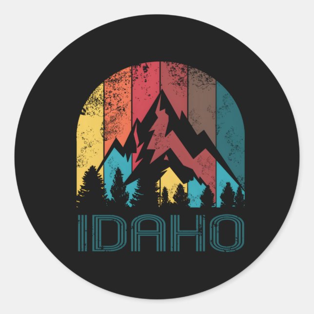 Idaho für und runder aufkleber (Vorderseite)