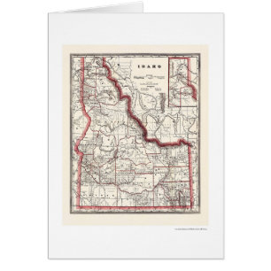 Idaho-Gemeinde u. Eisenbahn-Karte 1896