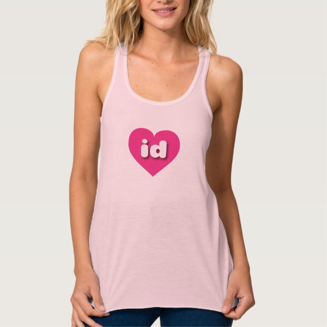 Idaho Heiß rosa Herz - I Liebe id Tank Top (Vorderseite)