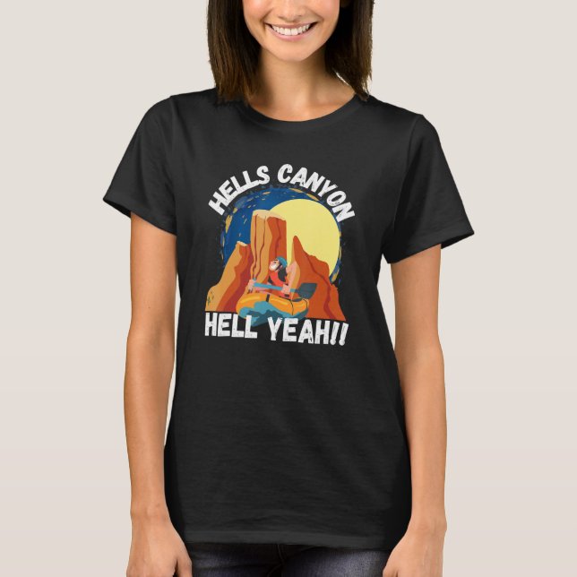 Idaho Hells Canyon Idaho Camping und Schnellimbiss T-Shirt (Vorderseite)
