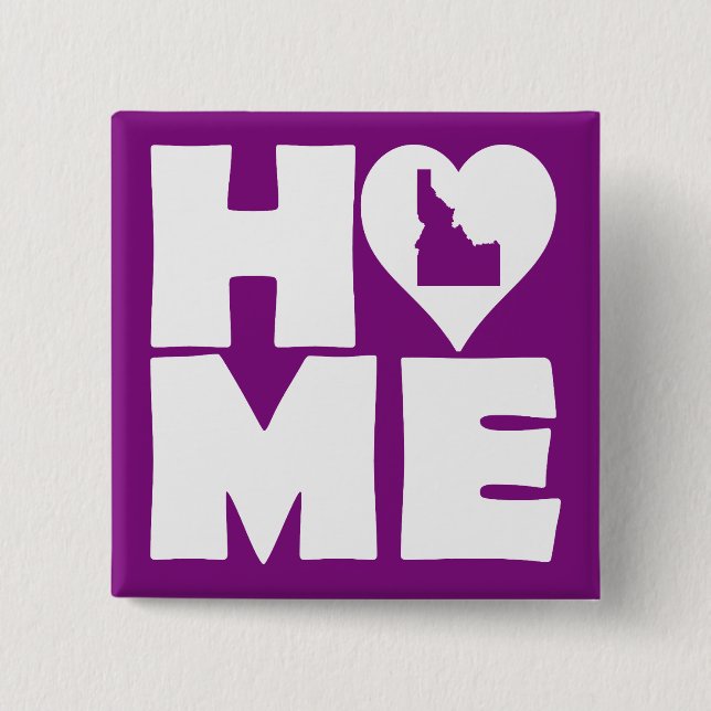 Idaho Home Heart State Button Badge Pin (Vorderseite)