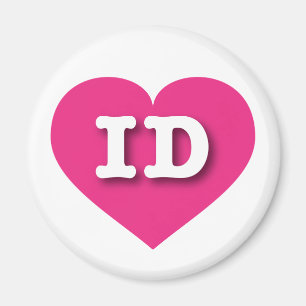Idaho Hot Pink Heart - I Liebe ID Magnet