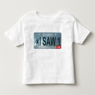 Idaho "I Saw 1" Sasquatch Lizenzschild Kleinkind T-shirt