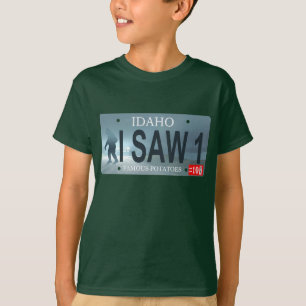 Idaho "I Saw 1" Sasquatch Lizenzschild T-Shirt