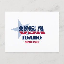 Idaho in Rot, Weiß und Blau Postkarte
