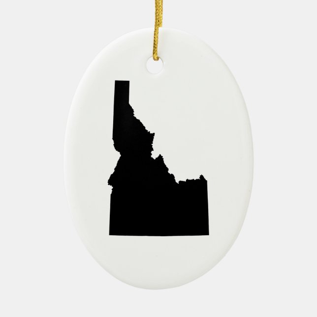 Idaho in Schwarz Keramik Ornament (Vorne)