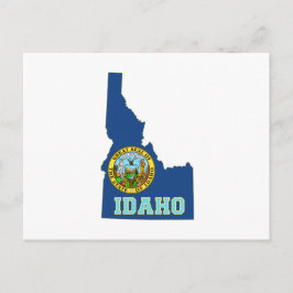Idaho Karte Gestaltete Staatsflagge