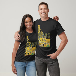 Idaho-Karte und Text T-Shirt